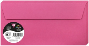 კონვერტი დიპლომატი Clairefontaine, 110X220მმ. 120გრ. 20 ცალი, ვარდისფერი